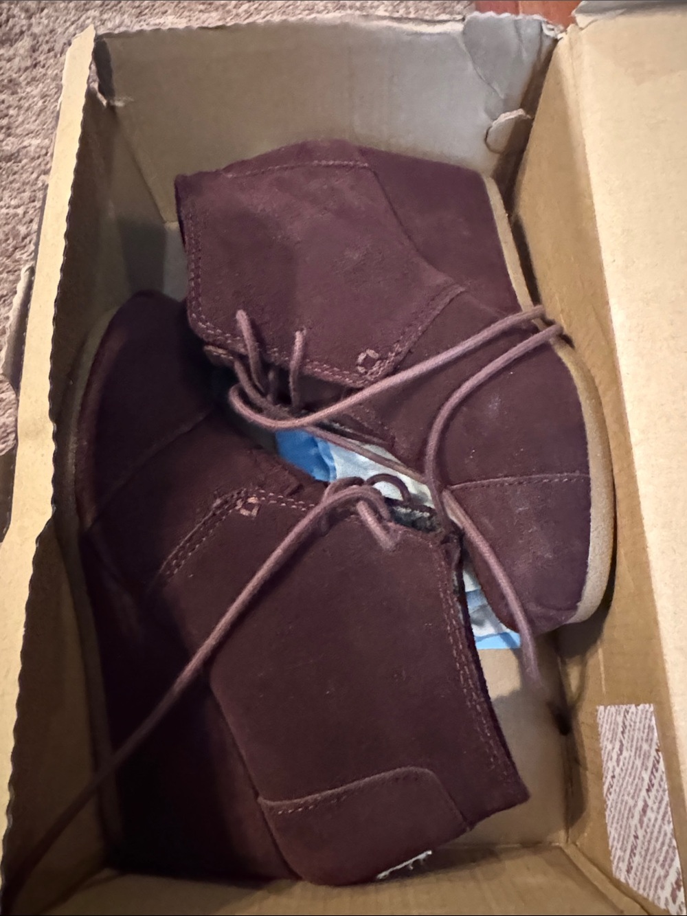 Toms Women's Suede Ankle Booties in Dark Brown